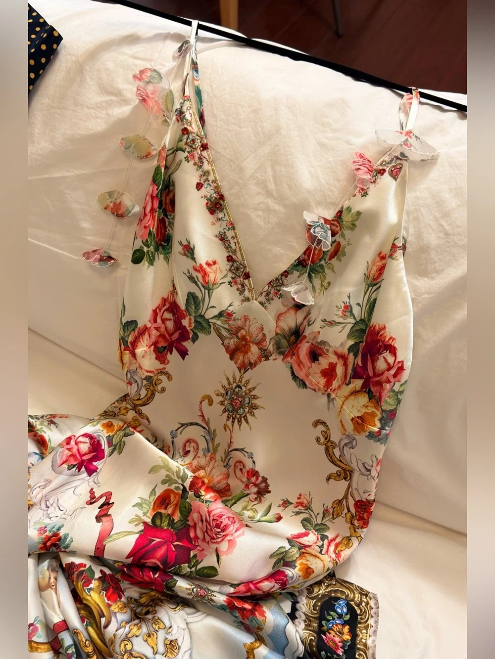 Camilla White Floral Silk Maxi Dress - Picture 8 of 11